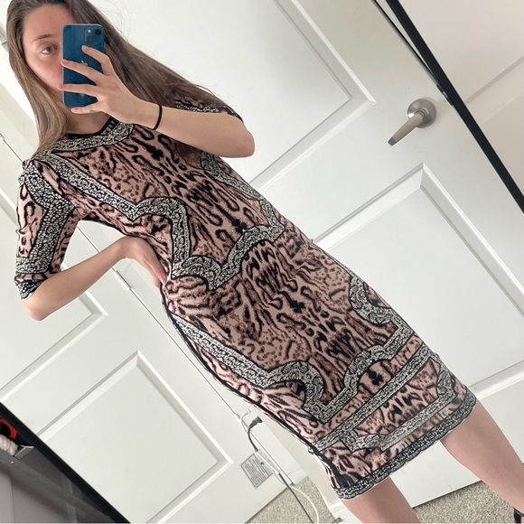 Herve Leger Dresses & Skirts - HERVE LEGER Leopard Bandage Mini Dress Cheetah sz. Small